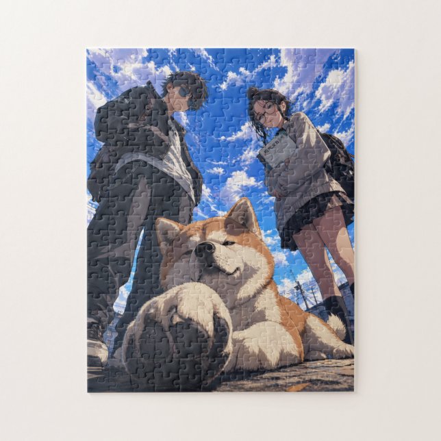 Anime Akita Jigsaw Puzzle (Vertical)