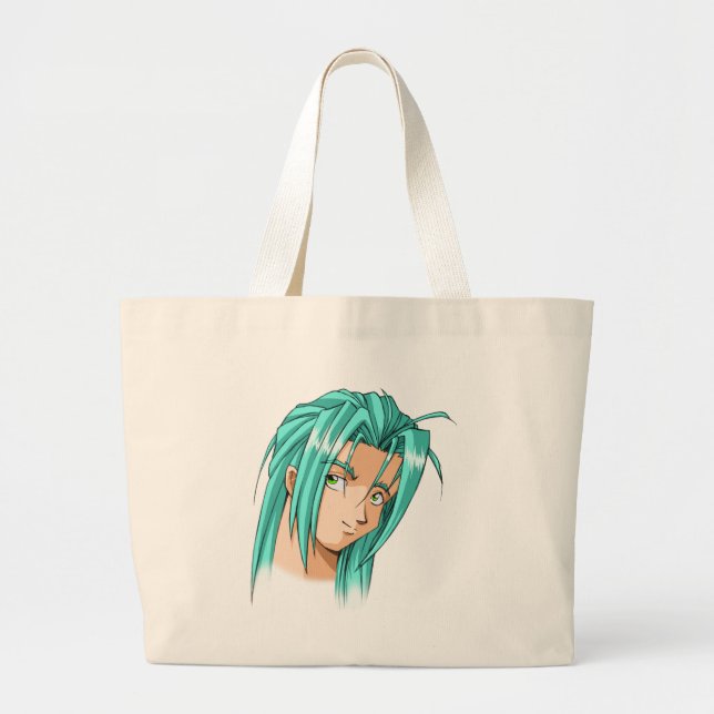 Anime and Manga Faces Large Tote Bag (Front)