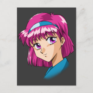 Anime and Manga Faces Postcard