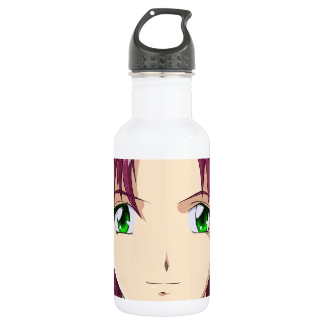 Anime and Manga Faces Water Bottle (Front)