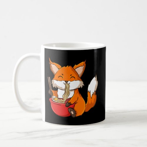 Anime And Ramen Fox Eating Bowl Of Ra Coffee Mug