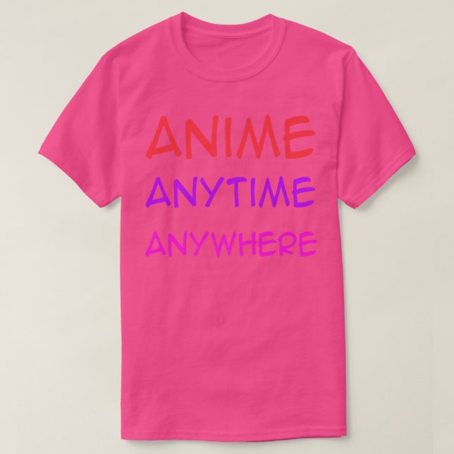 Anime Anytime Anywhere Premium  T-Shirt (Design Front)