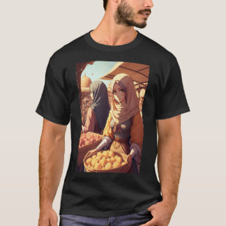 Anime Arab Women on a Bazar in Middle Eastern City T-Shirt