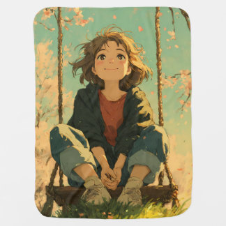 Anime Art Baby Blanket Soft Nursery Gift