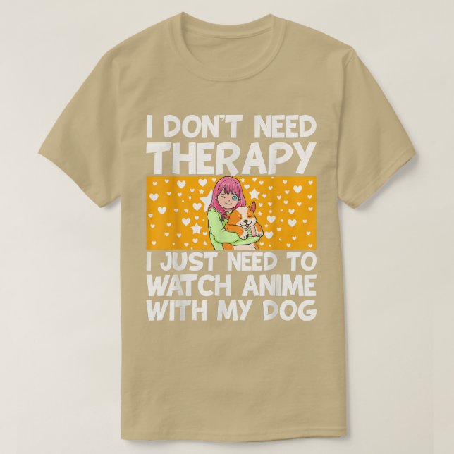 Anime Art for Teen Girls Women Dog Anime Merch Ani T-Shirt (Design Front)
