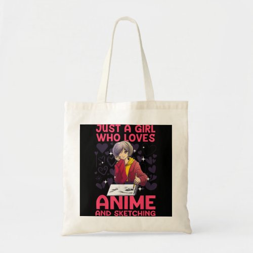 Anime Art For Women Teen Girl Anime Merch Sketch A Tote Bag