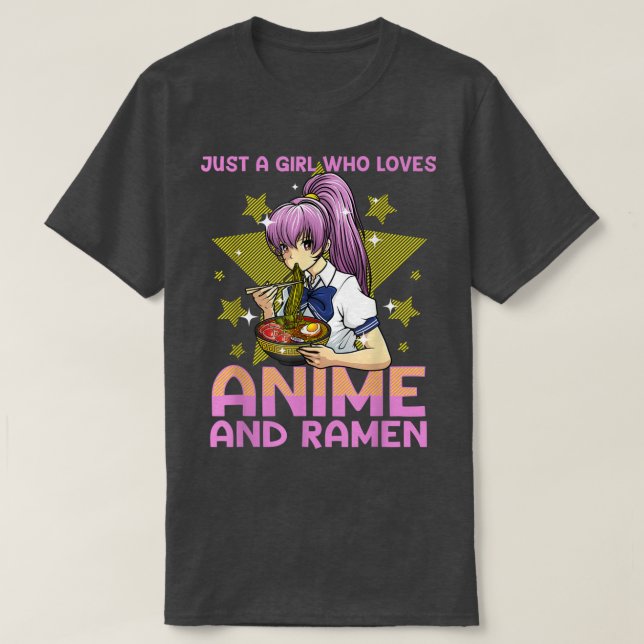 Anime Art For Women Teen Girls Anime Merch Ramen A T-Shirt (Design Front)