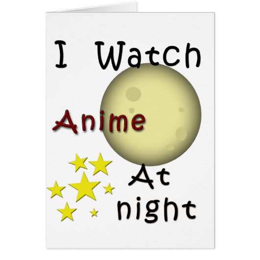 Anime at night cards (Front)