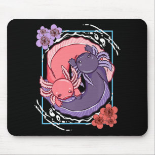 Anime Axolotl Waifu Who Love Anime Ramen And Sketc Mouse Pad