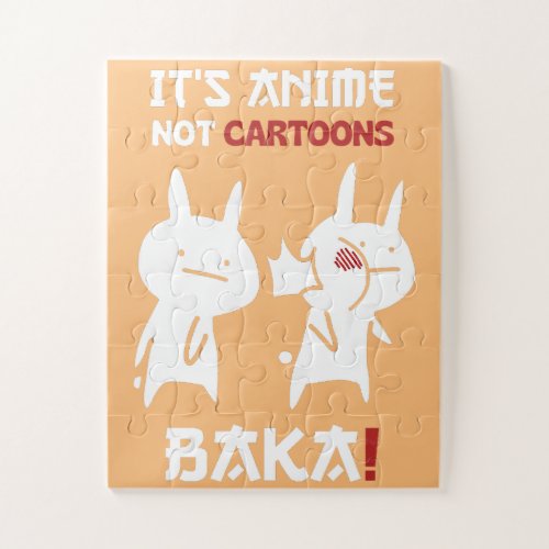 anime baka rabbit slap its anime not cartoons baka jigsaw puzzle