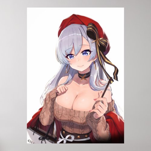 Anime Beret Hottie Poster