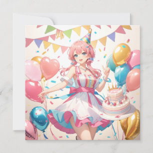 Anime birthday Invitation