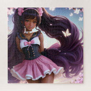 Anime Black Female Character Animecore Jigsaw Puzzle
