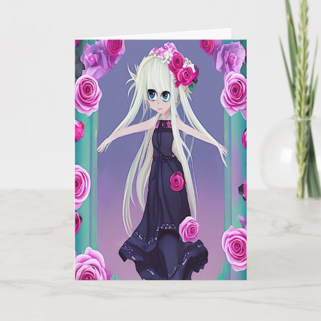Anime Blond Bride Bridesmaid  Invitation (Front)
