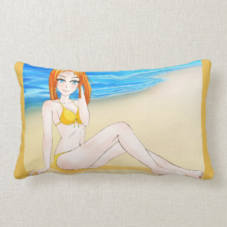 Anime Blond Girl Bed Pillow