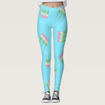 Anime Blue Pastel Dango Leggings