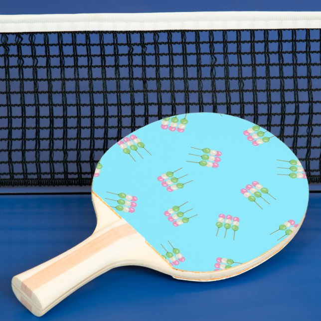Anime Blue Pastel Dango Ping Pong Paddle (Insitu)
