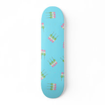 Anime Blue Pastel Dango Skateboard
