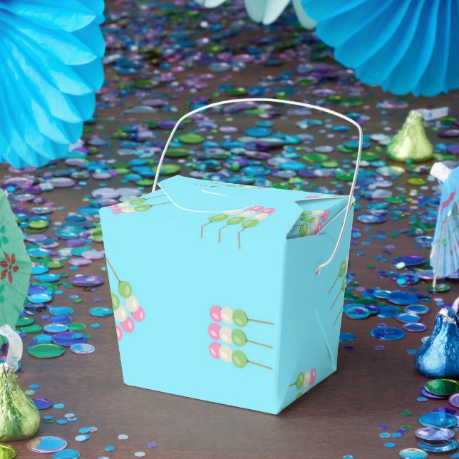 Anime Blue Pastel Dango Takeout Favor Box (Party)