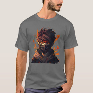 Anime boy with mask manga fan handsome T-Shirt