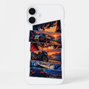 Anime Cars & Motorcycles Racing Aesthetic IPhone 16 Plus Case