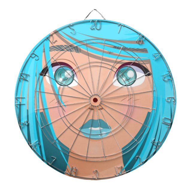 ANIME CARTOON GIRL  DART BOARD (Front)