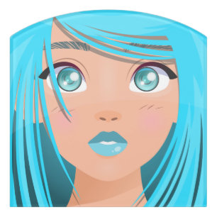 ANIME CARTOON GIRL  DOOR SIGN