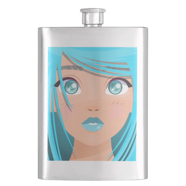 ANIME CARTOON GIRL FLASK (Front)