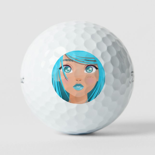 ANIME CARTOON GIRL  GOLF BALLS (Front)