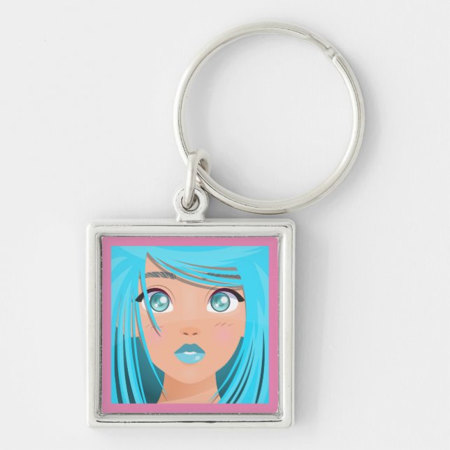 ANIME CARTOON GIRL  KEYCHAIN (Front)