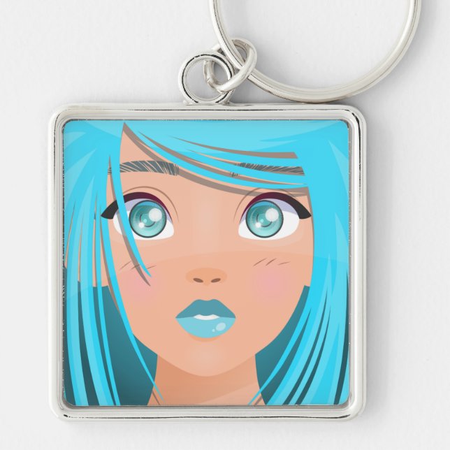 ANIME CARTOON GIRL KEYCHAIN (Front)