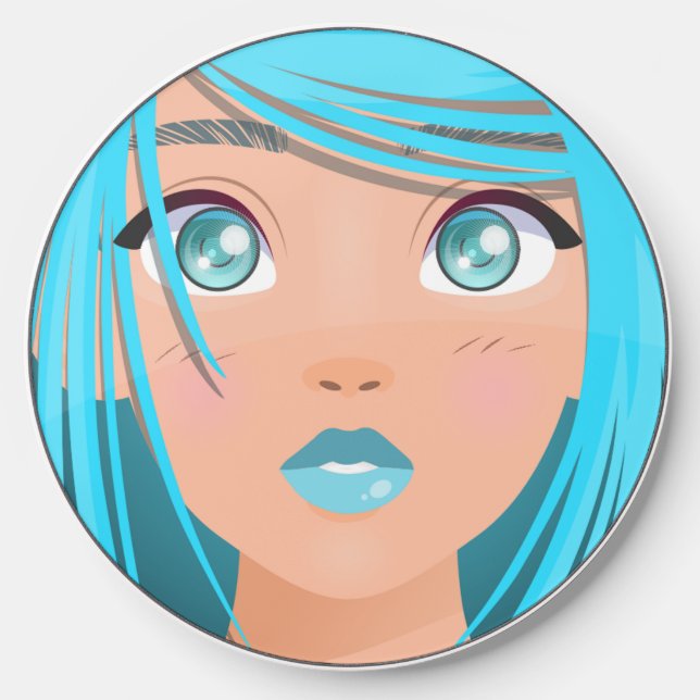 ANIME CARTOON GIRL  WIRELESS CHARGER  (Front)