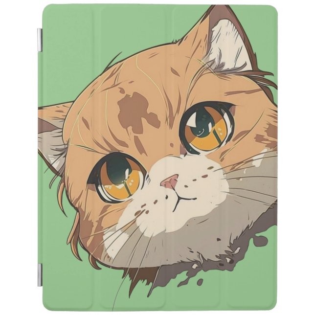 Anime Cat Face iPad Air Cover (Front)