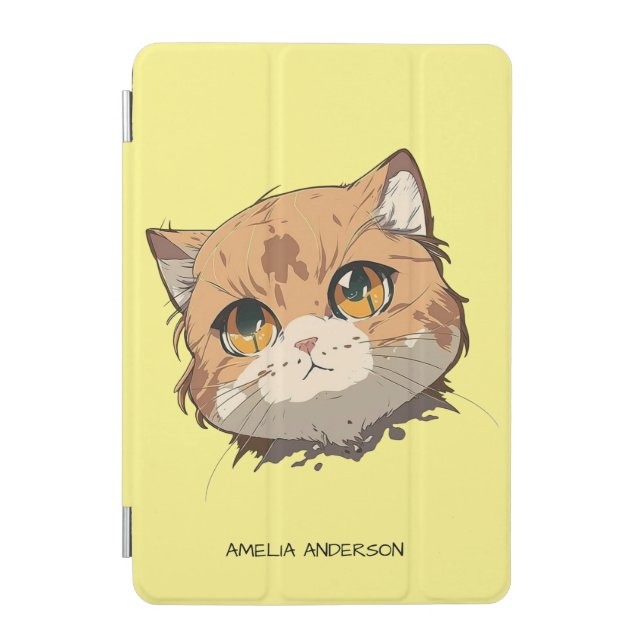 Anime Cat Face iPad Mini Cover (Front)