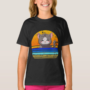 Anime Cat Gift For Girl's Birthday T-Shirt