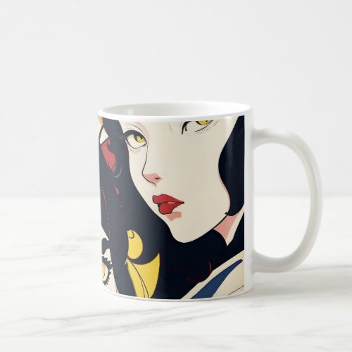 Anime Cat Girls Pattern Coffee Mug