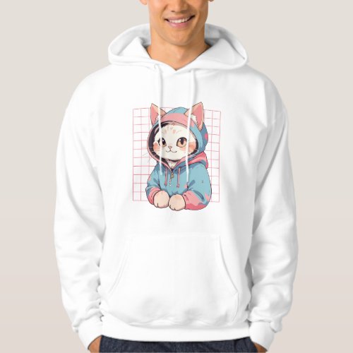 Anime cat hoodie design