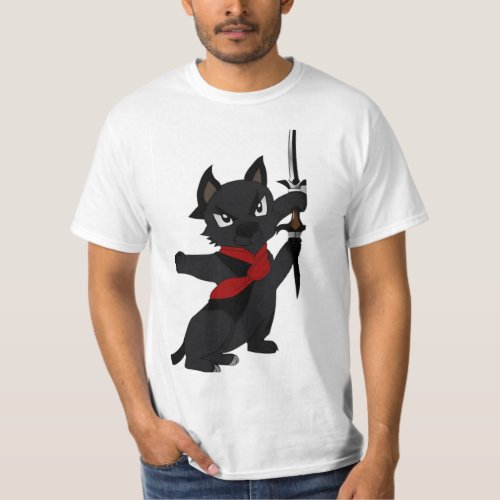 Anime Cat Ninja T_Shirt