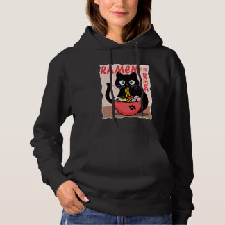 Anime Cat Ramen Instant Noodles Funny Japanese Cat Hoodie