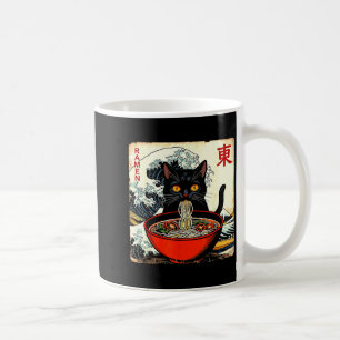 Anime Cat Ramen Japanese Funny Graphic Tees Kawaii Coffee Mug