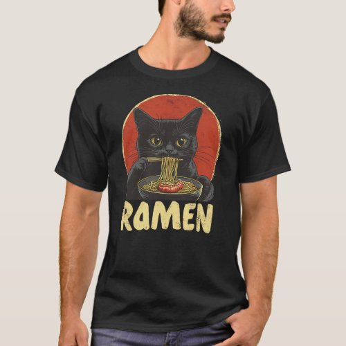 Anime Cat Ramen Kawaii japanese cat kawaii manga ( T-Shirt