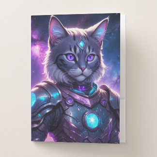 Anime cat warrior pocket folder