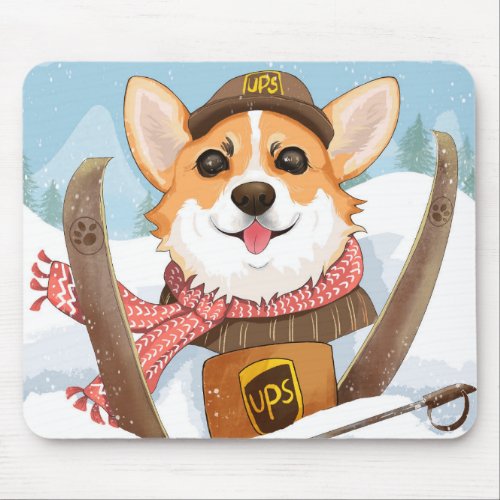 Anime Character Corgi Ski Dog Lover Mouse Pad