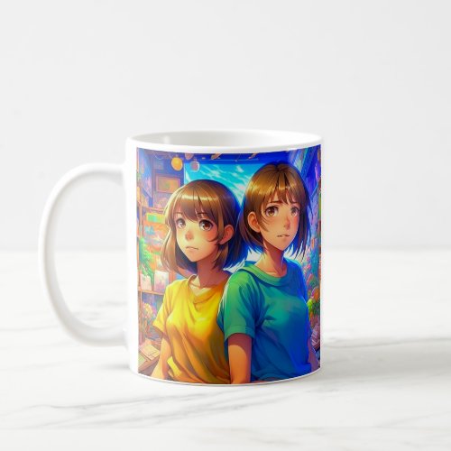 Anime Characters Colorful Art  Coffee Mug