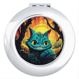Anime Cheshire Cat Alice in Wonderland Compact Mirror