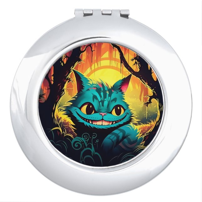 Anime Cheshire Cat Alice in Wonderland  Compact Mirror (Front)