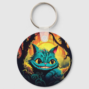 Anime Cheshire Cat Alice in Wonderland Keychain