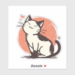 Anime Chibi Tuxedo Cat Sticker