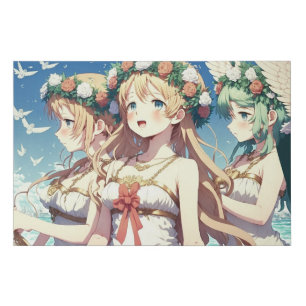 Anime Choir Faux Canvas Print