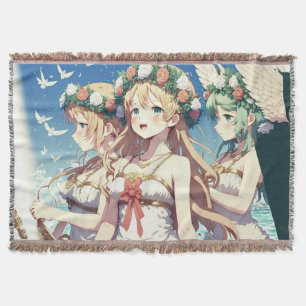 Anime Choir Throw Blanket